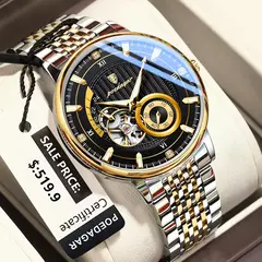 Reloj POEDAGAR de lujo para hombre, Tourbillon hueco luminoso, Reloj de pulsera automatico. en internet