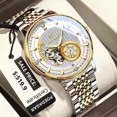 Reloj POEDAGAR de lujo para hombre, Tourbillon hueco luminoso, Reloj de pulsera automatico. - comprar en línea
