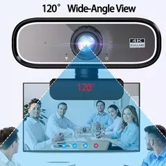 Cámara web USB UHD 4K, nuevo modelo actualizado con 120 ° Lente gran angular y enfoque manual.