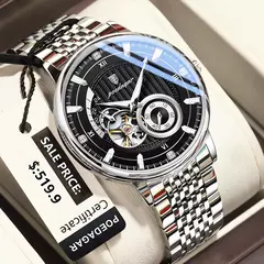 Reloj POEDAGAR de lujo para hombre, Tourbillon hueco luminoso, Reloj de pulsera automatico. - tienda en línea