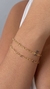 Pulseira dupla elos e corações vazados - comprar online