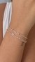 Pulseira dupla elos e corações vazados - comprar online