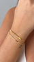 Pulseira dupla fita e bolinha - comprar online