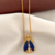 Colar Nossa Senhora Cristal Azul Safira na Veneziana - comprar online