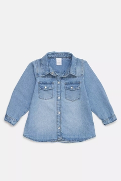 CAMISA DENIM BASIC GIRL (talle 1 al 3) (CHK67051)