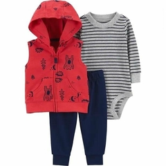 CONJUNTO BEBE CHALECO+ BODY + PANTALON (5313)