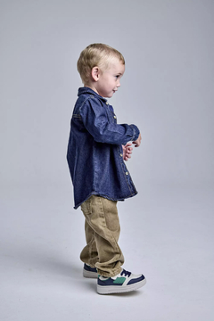 CAMISA ML NEW BASIC BLUE DENIM (talle 1 al 3) (CHK67131)