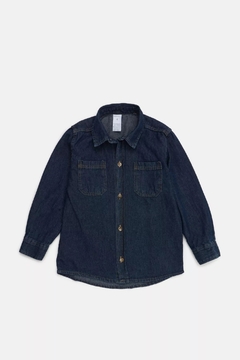 CAMISA ML NEW BASIC BLUE DENIM (CHK67141)