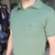 Camisa Gola Polo em V piquet Verde