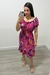 Vestido Viscolinho Estampado Rodado (Rosa)