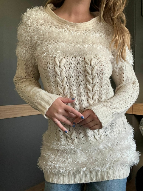 tricot pelucia bege - M