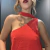 vestido vermelho um ombro - P - comprar online