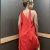 vestido vermelho um ombro - P na internet