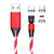 540 Rotate Luminous Magnetic Cable 3A Fast Charging Mobile Phone Charge Cable For LED Micro USB Type C For I Phone Cable - WBSTORE