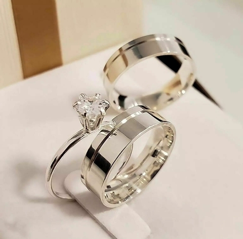 Aliança em Prata - 950 - comprar online