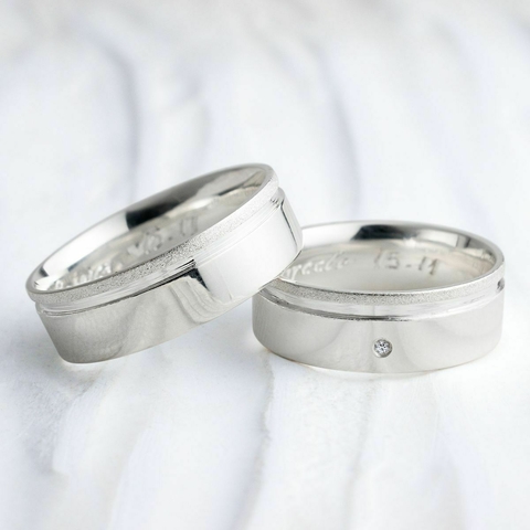 Aliança em Prata - 950 - comprar online