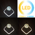 Luminária de Teto Pendente Losango de Cristal Dourado LED Integrado 3w 3000k - loja online