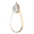 Luminária de Teto Pendente Oval de Cristal Dourado LED Integrado 3w 3000k - comprar online