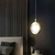 Imagem do Luminária de Teto Pendente Dourado Cristal Orion Bivolt Com Led Integrado