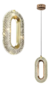 Luminária de Teto Pendente Dourado Cristal Oval Bivolt Com Led Integrado na internet