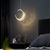 Luminária de Teto Pendente Dourado Cristal Lua Minguante Bivolt Com Led Integrado