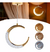 Luminária de Teto Pendente Dourado Cristal Lua Minguante Bivolt Com Led Integrado - MOONLIGHT