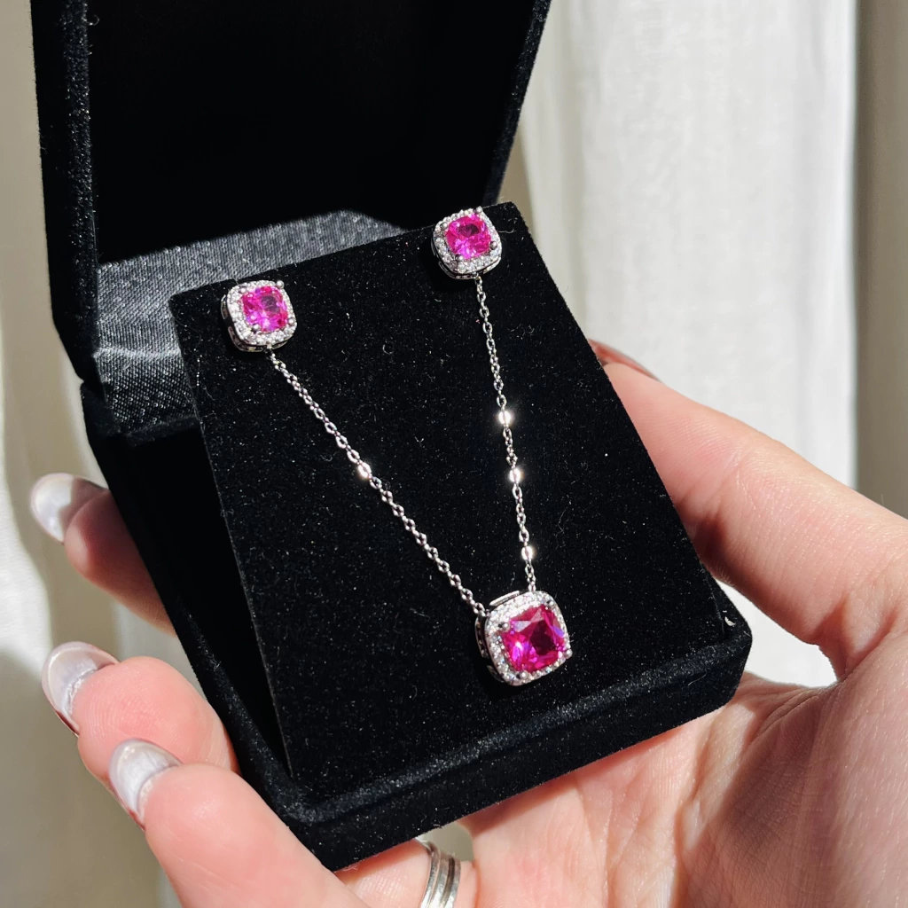 Conjunto Velure Rosa