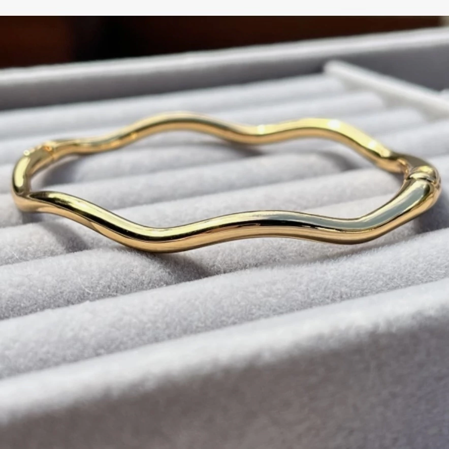 Bracelete Wave semijoia ouro