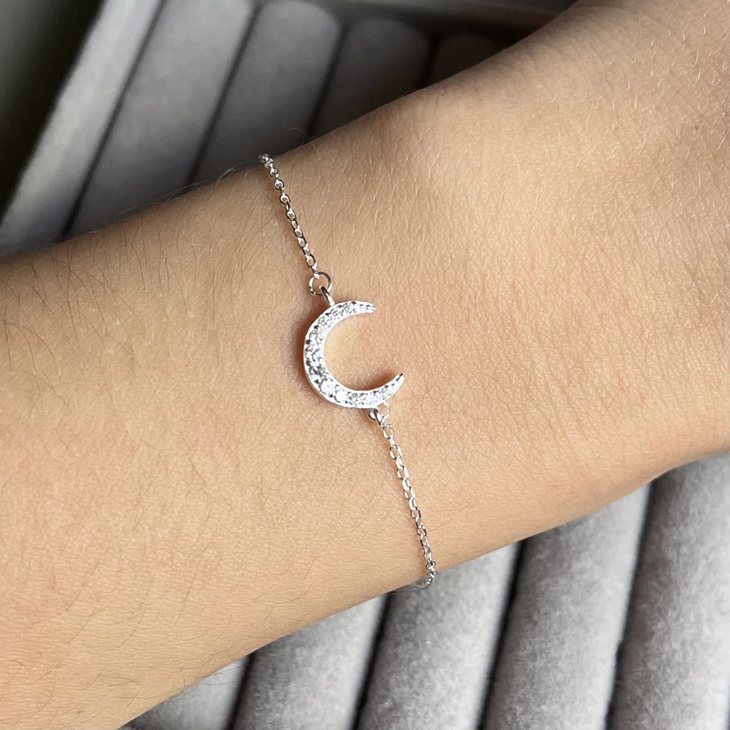 Pulseira Lua cravejada