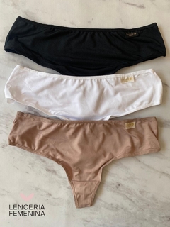 PACK X3 CULOTTE LESS MICROFIBRA 606 FRASHE