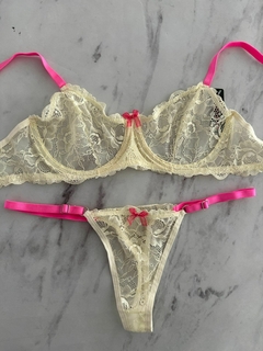 CONJUNTO PUNTILLA CON ARO COMBINADO MELIFERA 3250 - lenceriafemenina