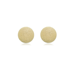 BRINCO M BOLA FOSCA 10MM, BANHO EM OURO 18K