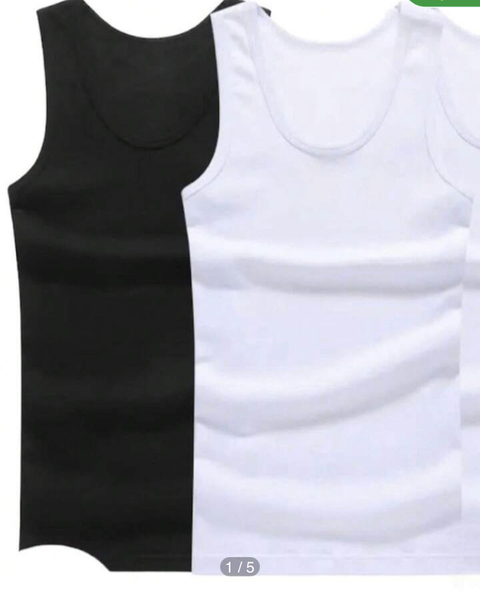 2 Regatas canelada branca e preta