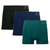 Kit 3 Cuecas Boxer Sem Costura Preta | Navy | Verde - loja online