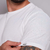 Camiseta Masculina Texturizada Corte Lateral Gola Redonda Com Elastano Off White na internet