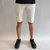 Bermuda Jeans Masculina Branco Sem Rasgos