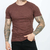 Camiseta Canelada Manga Curta Slim Marrom