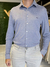 Camisa Manga Longa Slim Azul Mescla Hangar 33 (Cod. 1175)