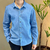 Camisa Manga Longa Slim Jeans Claro (Cod.906)
