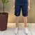 Bermuda Jeans Masculina Com Rasgos Preto