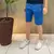 Bermuda Jeans Masculina Cor Clara Slim com Elastano e Puidos Leves de Destroyed - comprar online