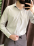 Camisa Manga Longa Slim Cinza Microfibra (COD.1044)