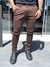 Calça Chino Masculina Acetinada Marrom - comprar online
