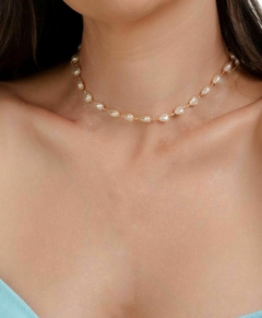 Colar Pearl Grace Banhado a Ouro 18k