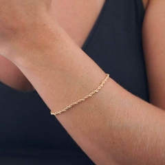 Pulseira Torcido Banhado a Ouro 18K