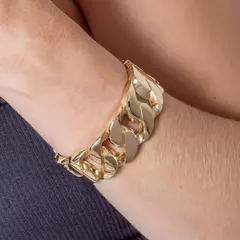 Bracelete Maxi Elos Banhado a Ouro 18K - comprar online