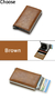 Imagem do RFID Mini carteira de couro preto para homens e mulheres