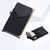 Imagem do RFID Mini carteira de couro preto para homens e mulheres