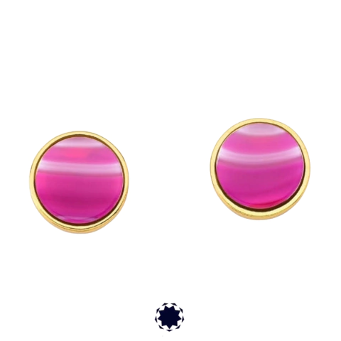 BRINCOS DOURADOS ÁGATA ROSA - comprar online