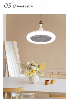 Ventilador de teto smart com lâmpada - loja online
